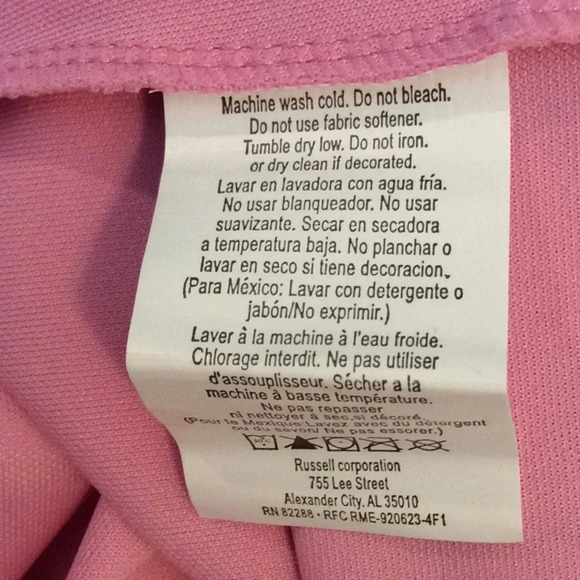 NWT Russell Stretch-POWER Pink Georgia Tech Shirt - Picture 8 of 8